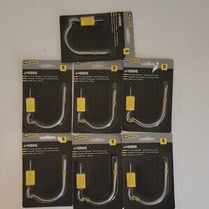Pro Essentials Metal J-Hooks Silver/Yellow Polished, Easy Install, Modern